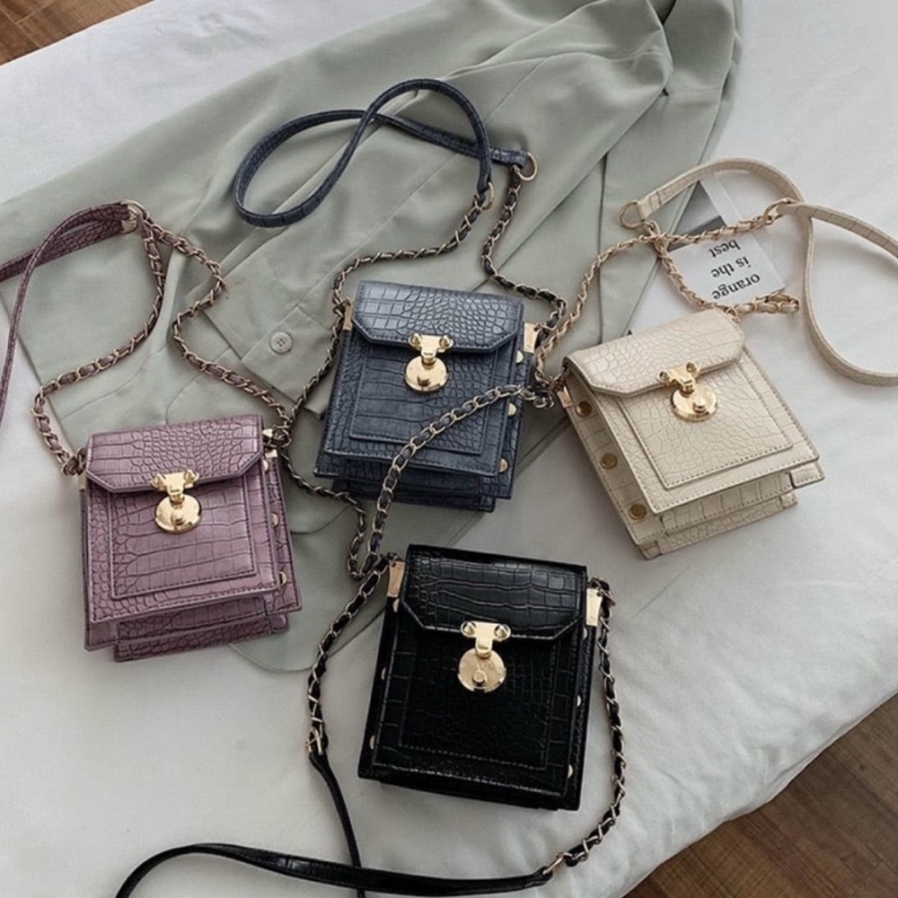 NEW!!! Faux Croc Skin Crossbody